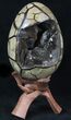 Septarian Dragon Egg Geode With Removable Section #33505-4